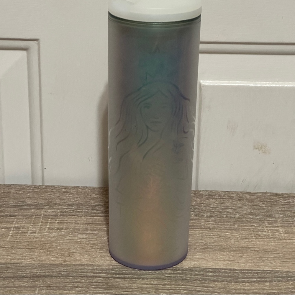 Starbucks Mermaid Iridescent 50th Anniversary Pink Soft Touch Tumbler 16oz‎ READ